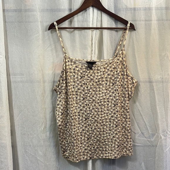 Lane Bryant Tan and Brown Print Camisole​ - Picture 1 of 4
